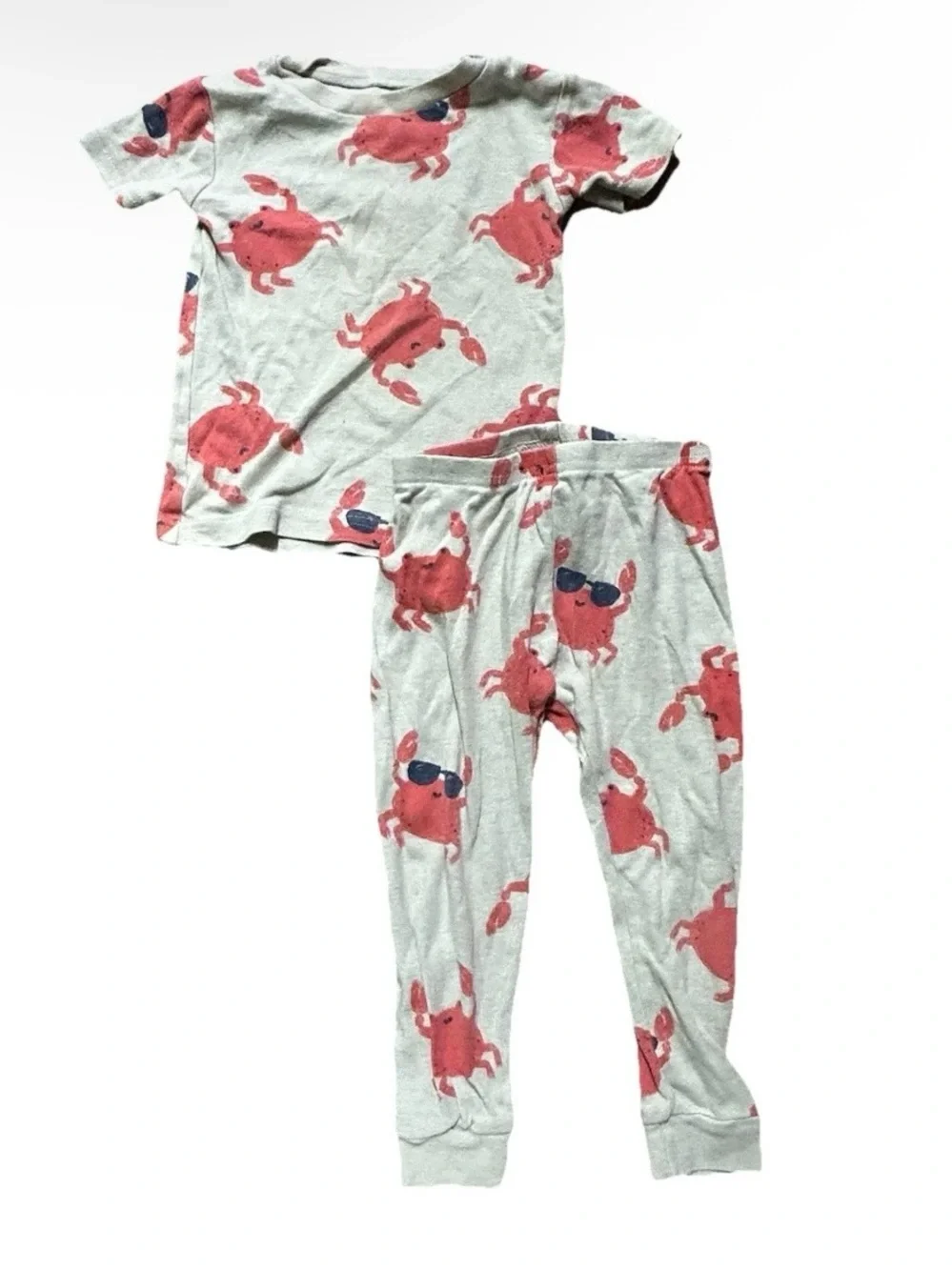 Toddler Pajama Sets Bluey Bingo Crabs Short Sleeve Long Pants Size 2T